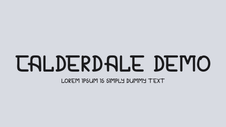 CALDERDALE DEMO Font Family