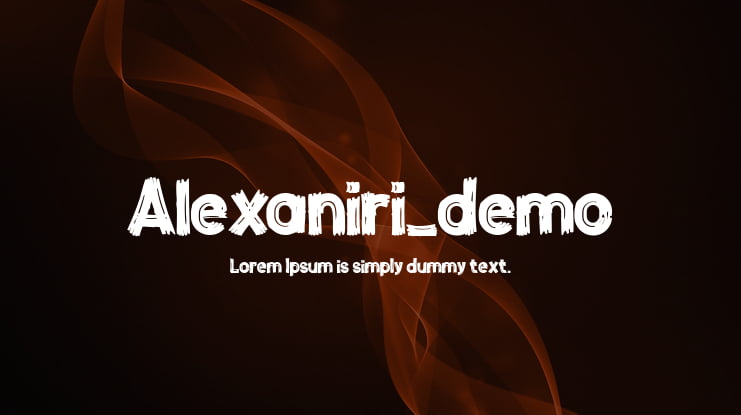 Alexaniri_demo Font