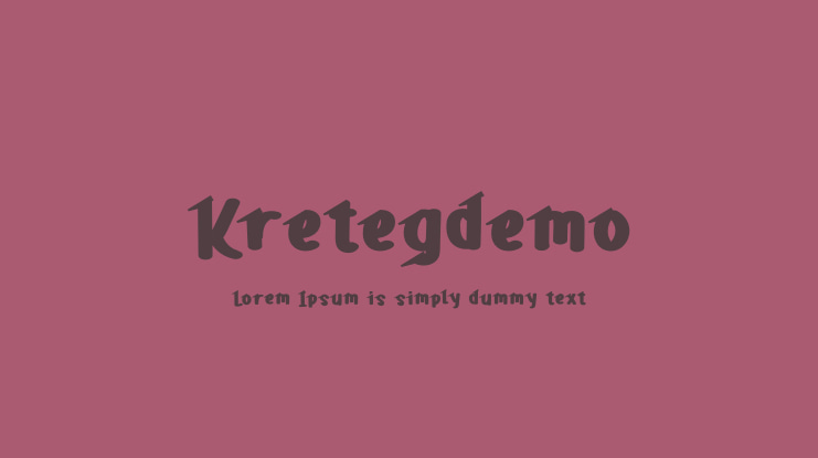 Kretegdemo Font
