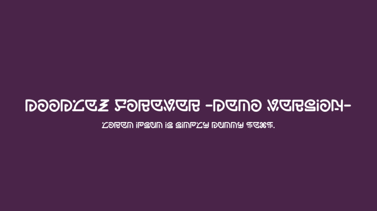 doodlez forever -demo version- Font