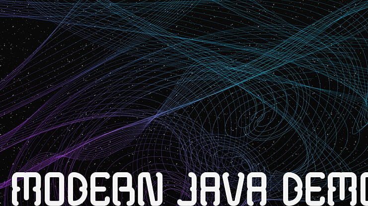 Modern Java Demo Font