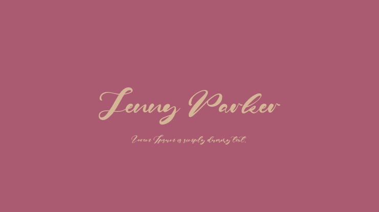 Jenny Parker Font