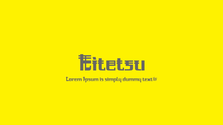 Kitetsu Font