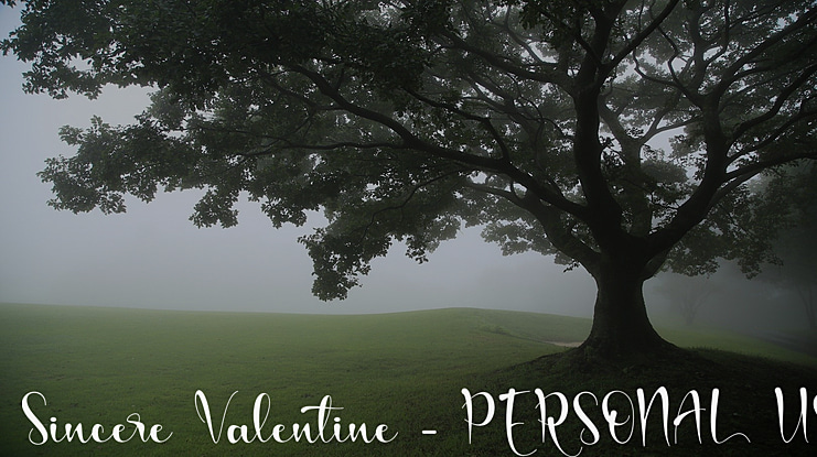 Sincere Valentine - PERSONAL US Font
