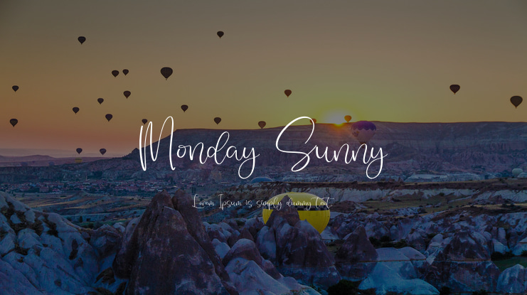 Monday Sunny Font