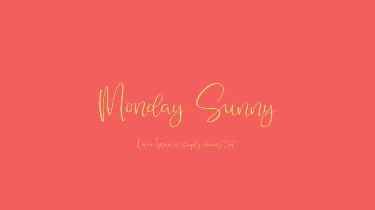 Monday Sunny Font