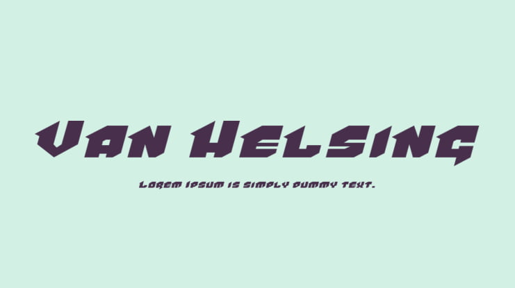Van Helsing Font