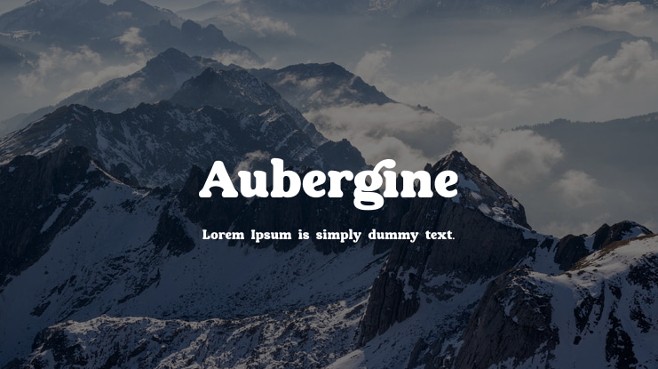 Aubergine Font