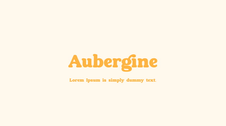 Aubergine Font