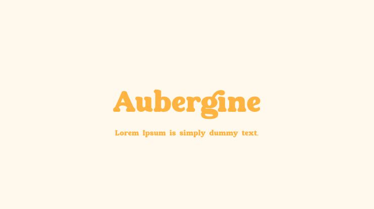 Aubergine Font