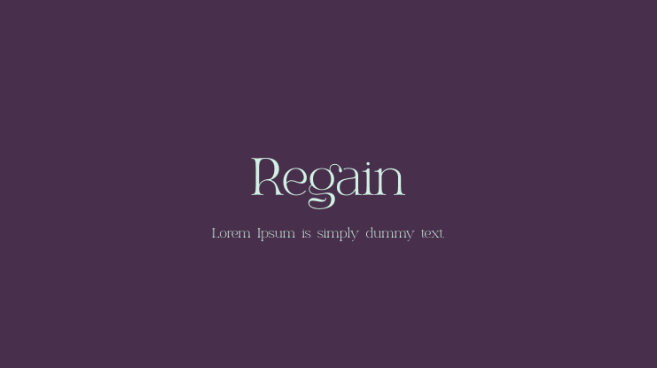 Regain Font