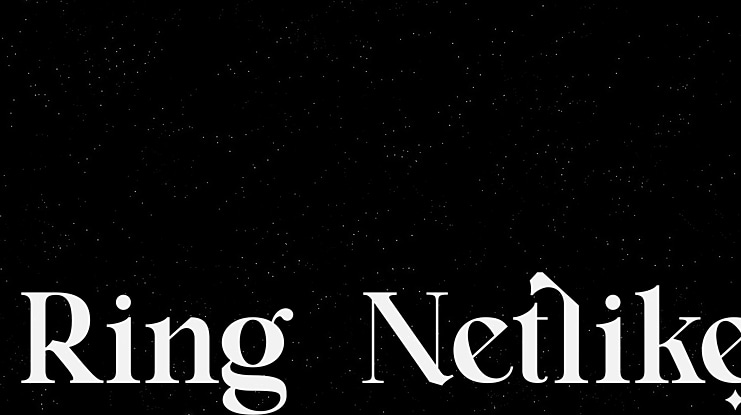 Ring Netlike Font