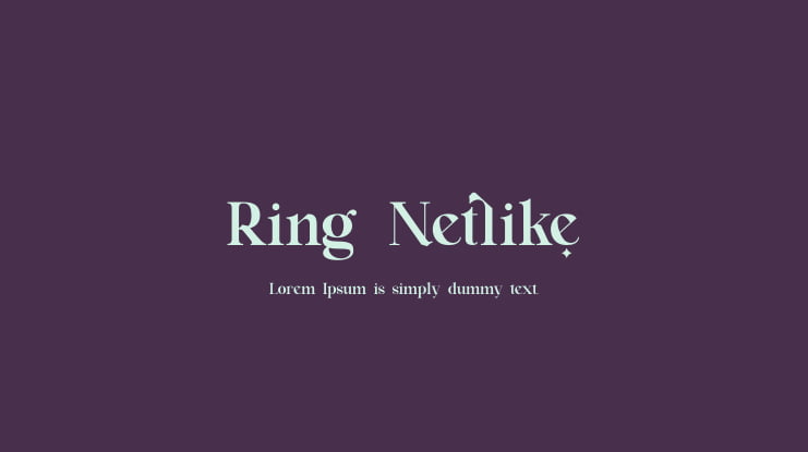 Ring Netlike Font