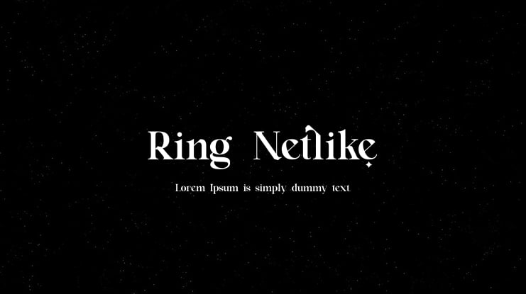 Ring Netlike Font
