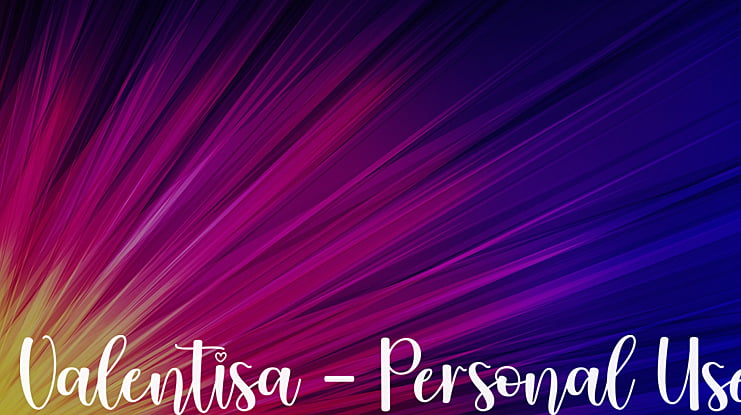 Valentisa - Personal Use Font