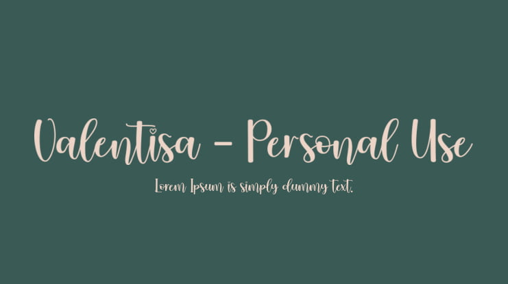 Valentisa - Personal Use Font