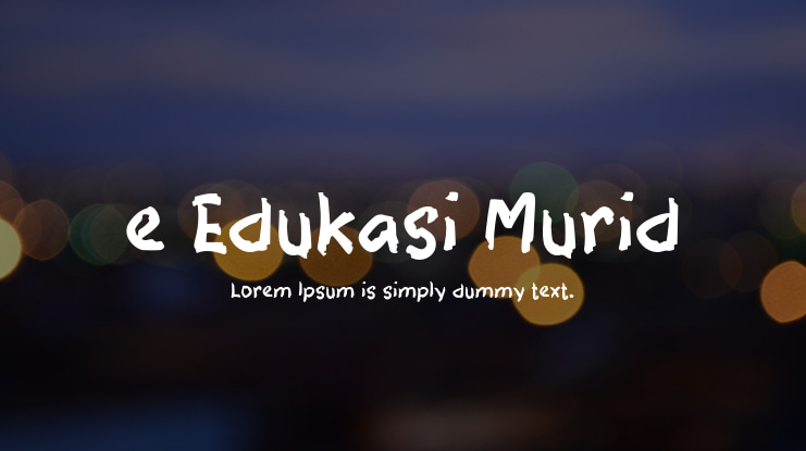 e Edukasi Murid Font