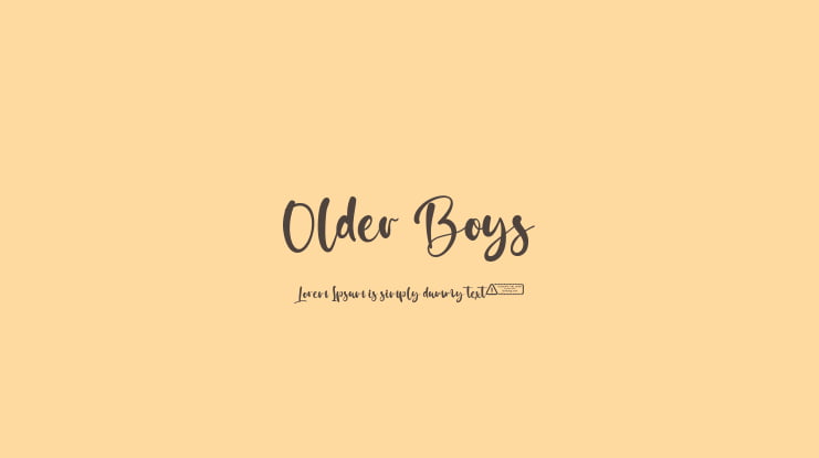 Older Boys Font