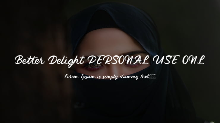 Better Delight PERSONAL USE ONL Font