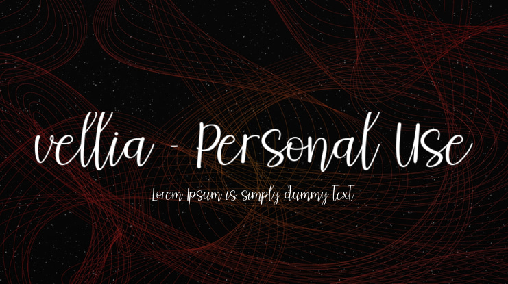 vellia - Personal Use Font