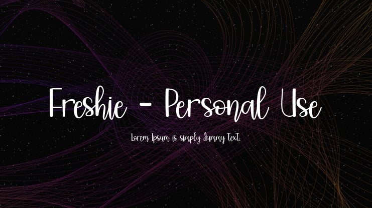 Freshie - Personal Use Font