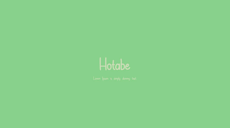 Hotabe Font
