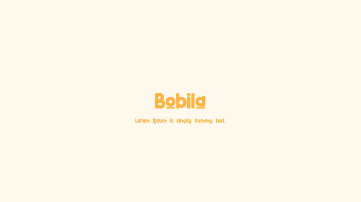 Bobila Font