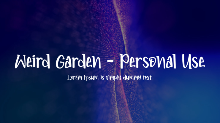 Weird Garden - Personal Use Font