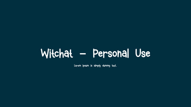 Witchat - Personal Use Font