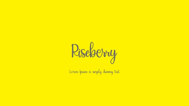 Riseberry Font