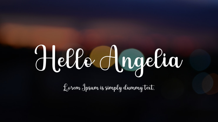 Hello Angelia Font