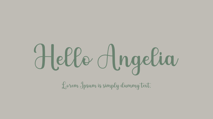 Hello Angelia Font