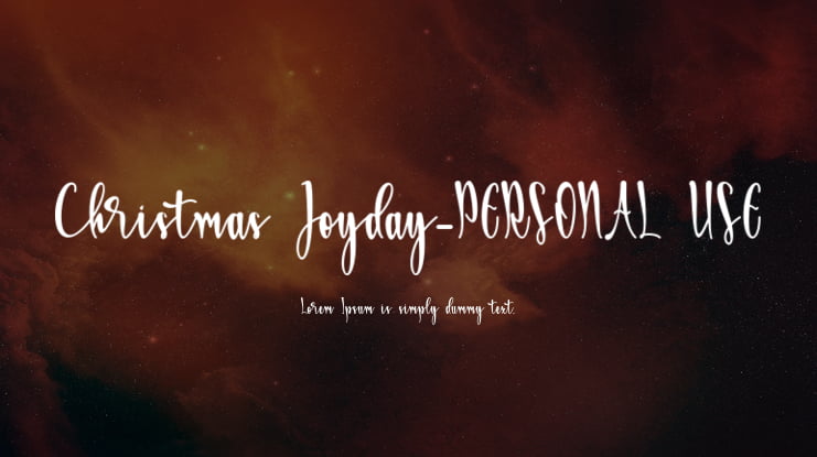 Christmas Joyday-PERSONAL USE Font
