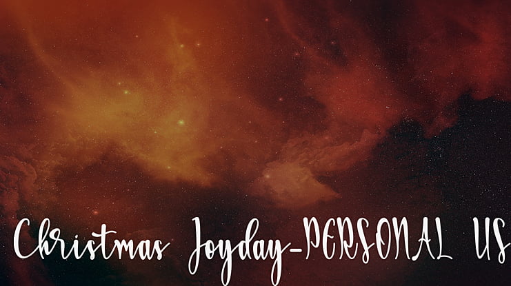 Christmas Joyday-PERSONAL USE Font