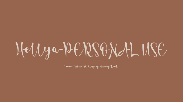 Hellya-PERSONAL USE Font