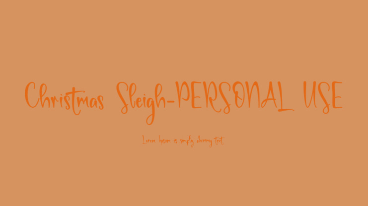 Christmas Sleigh-PERSONAL USE Font