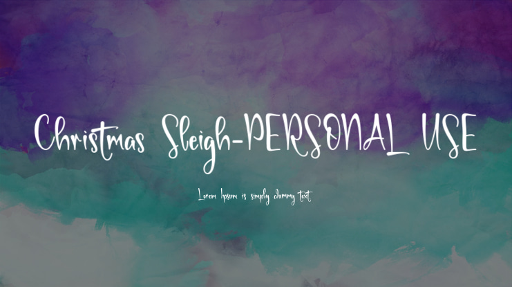 Christmas Sleigh-PERSONAL USE Font