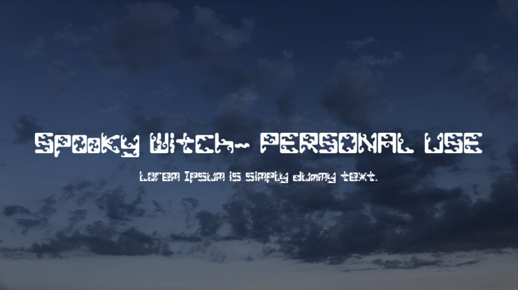 Spooky Witch- PERSONAL USE Font