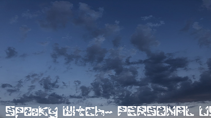 Spooky Witch- PERSONAL USE Font