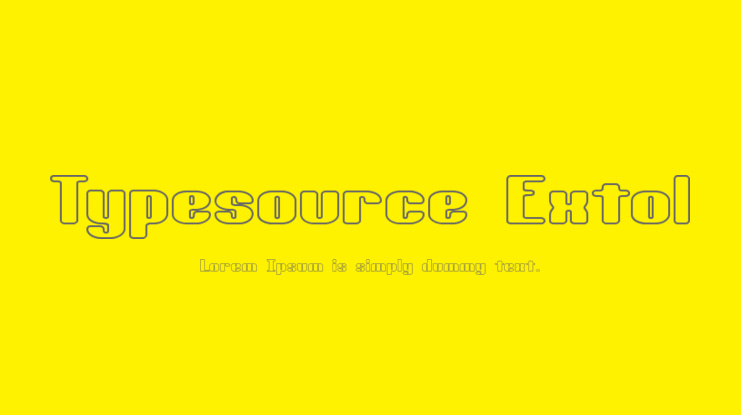 Typesource Extol Font Family