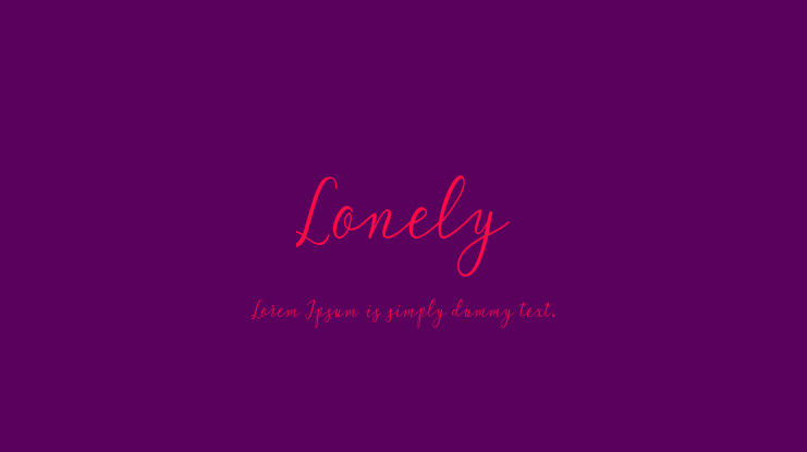 Lonely Font