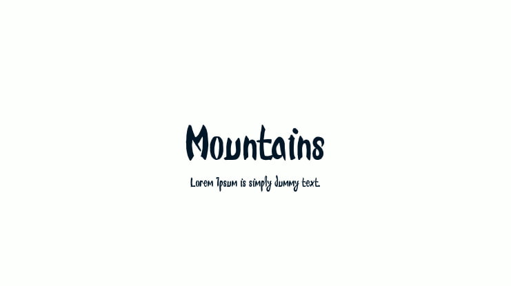 Mountains Font