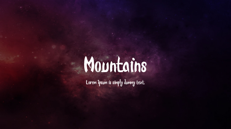 Mountains Font