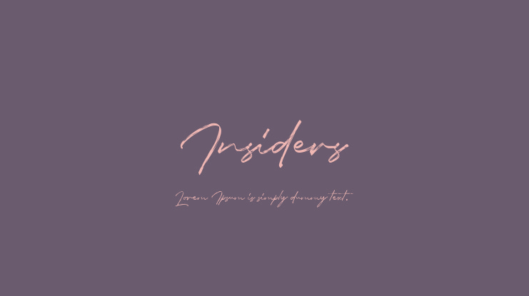 Insiders Font