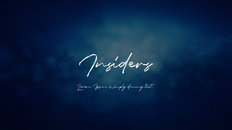 Insiders Font