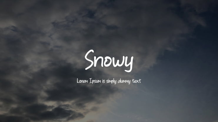 Snowy Font