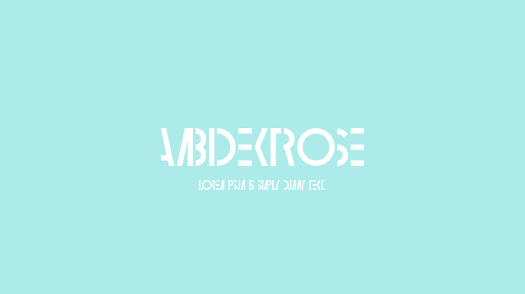 Ambidextrose Font