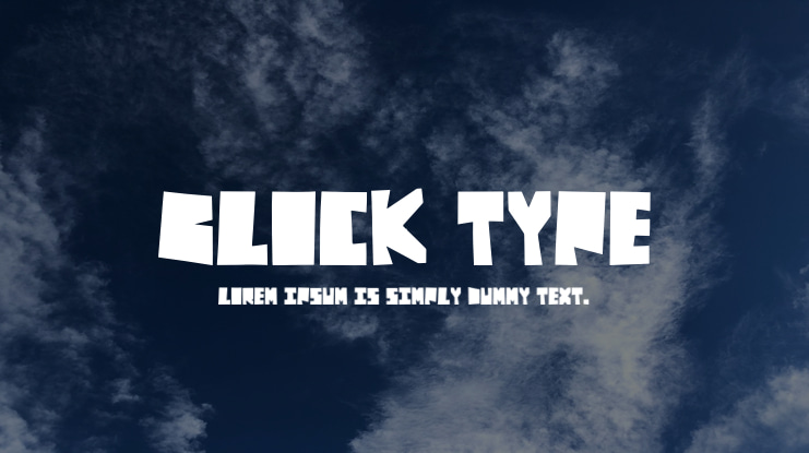 Block Type Font