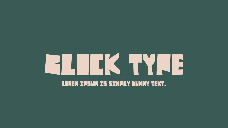 Block Type Font