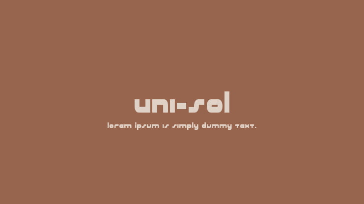 Uni-Sol Font Family
